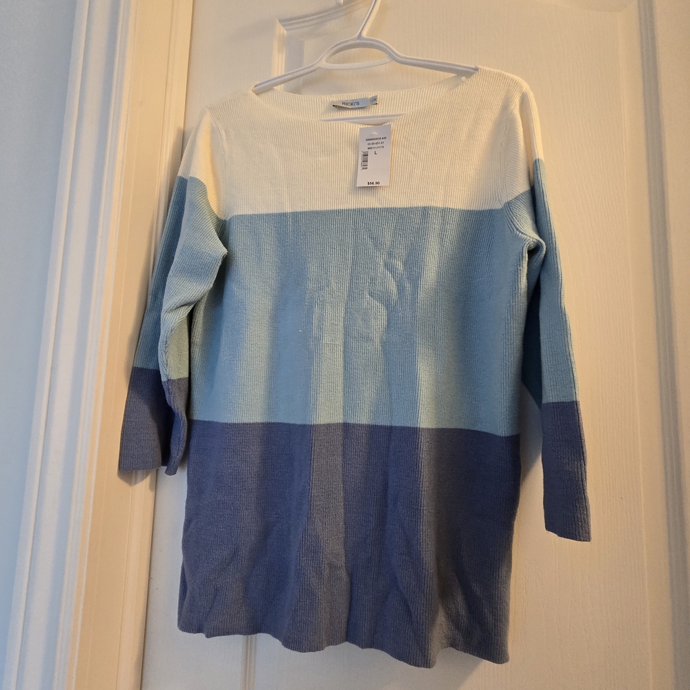 Ricki's Blue and White Striped Sweater
